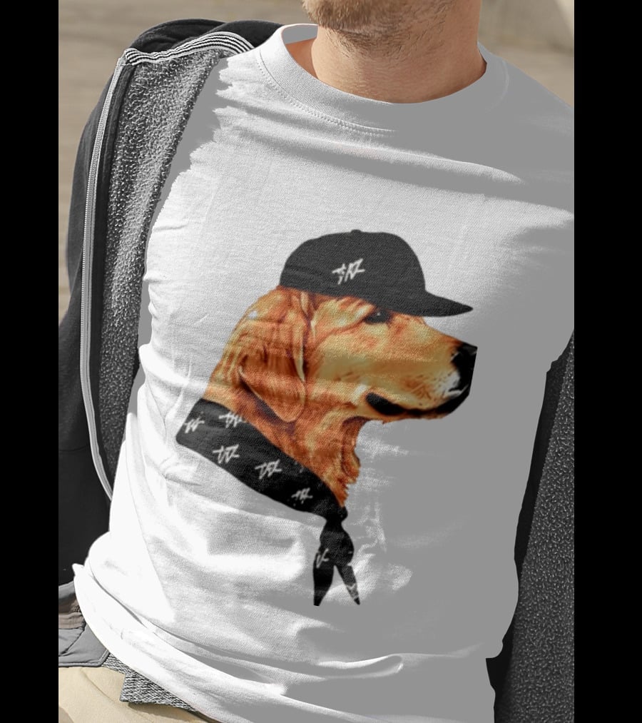 Ashton Kutcher Good Boy Dog Cap Bandana T-Shirt