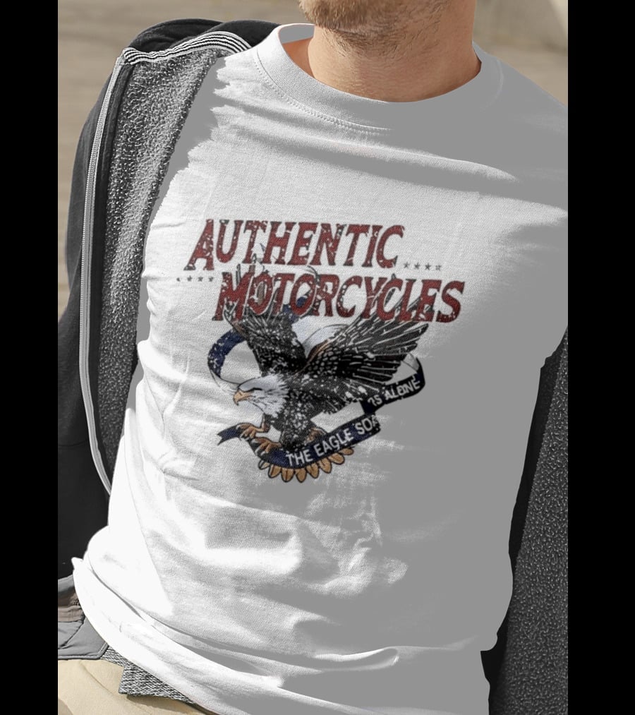 Authentic Motorcycles The Eagle Soars Alone T-Shirt