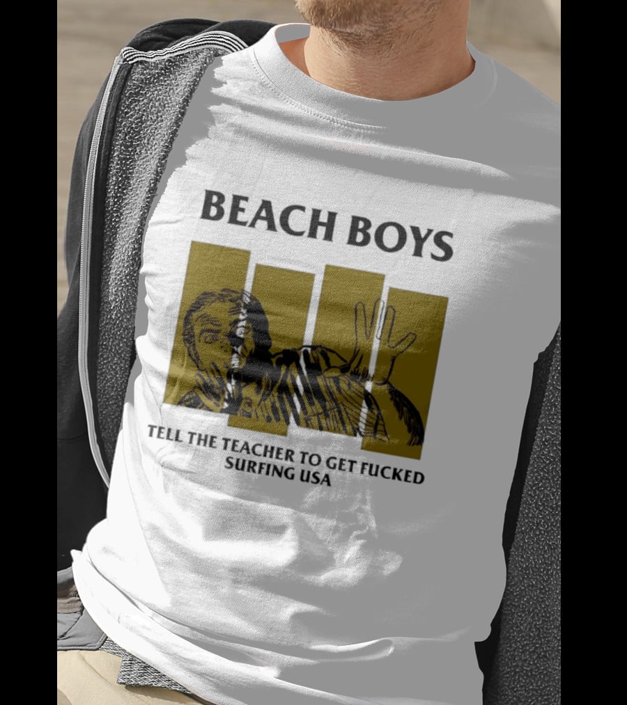 Beach Boys Tell The Teacher To Get Fucked Surfing USA Vintage Comic T-Shirt