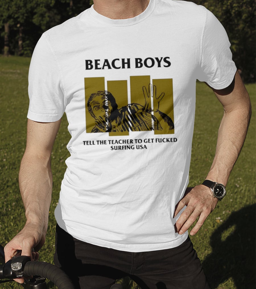 Beach Boys Tell The Teacher To Get Fucked Surfing USA Vintage Comic T-Shirt