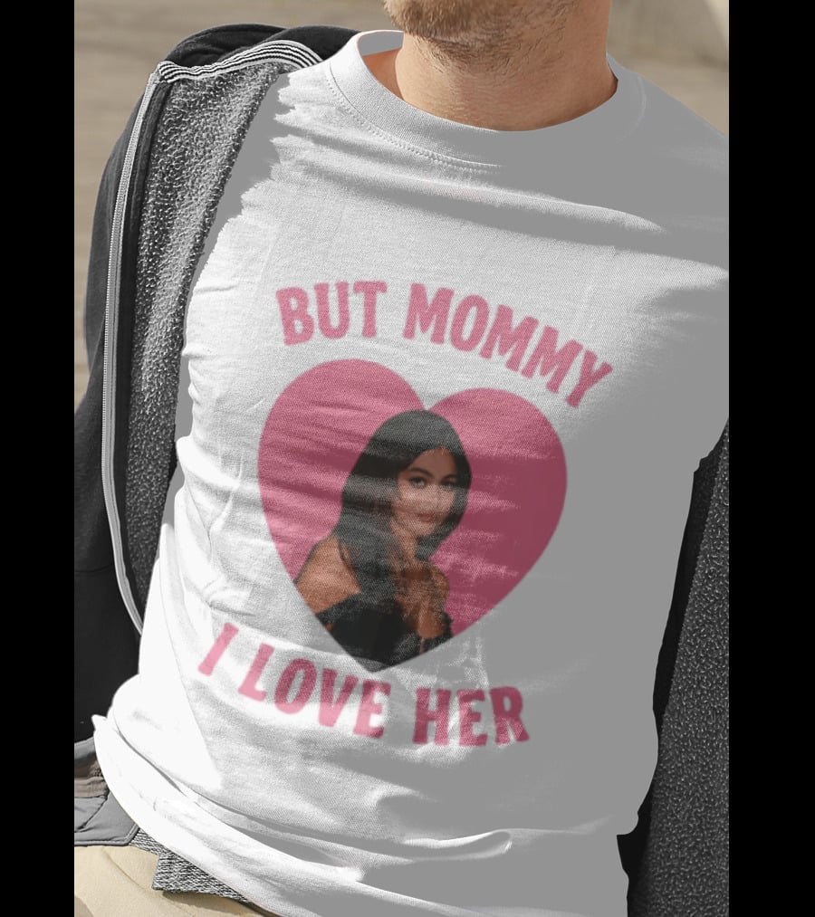 But Mommy I Love Her Pink Heart Design With Mika Abdalla Image T-Shirt