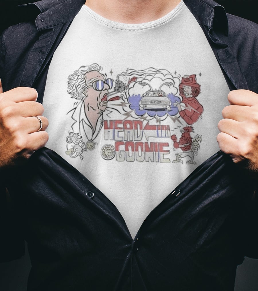 Doc Brown Marty McFly Back To The Future Head Goonie T-Shirt
