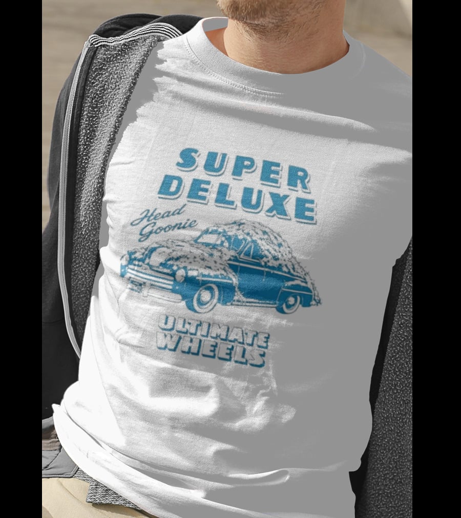 Super Deluxe Head Goonie Ultimate Wheels The Goonies 1985 Cult Movie Classic With Car T-Shirt