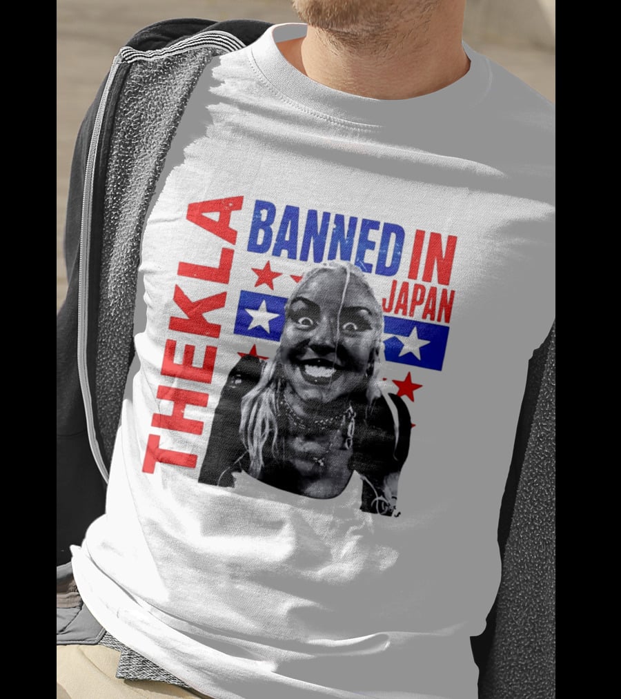 Thekla Banned In Japan Bold Red Blue Stars T-Shirt