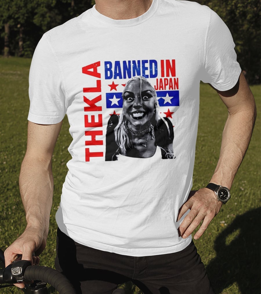 Thekla Banned In Japan Bold Red Blue Stars T-Shirt