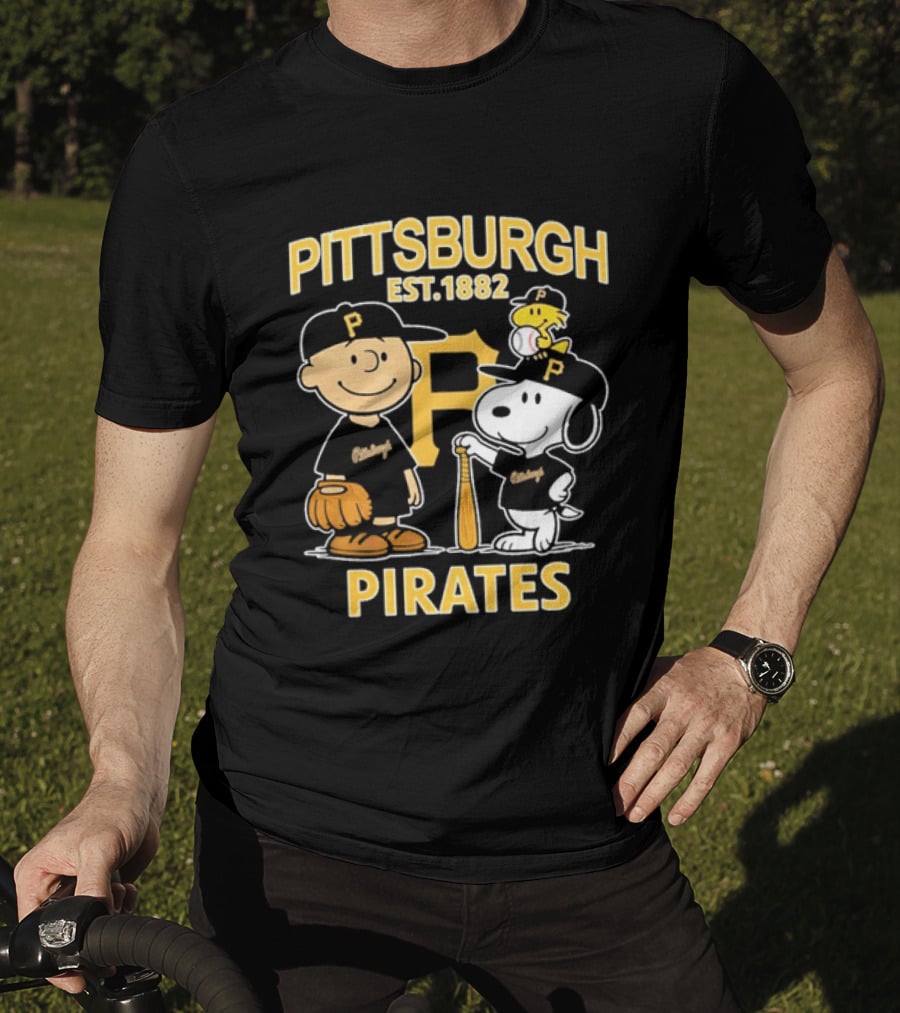 Pittsburgh Pirates EST 1882 Snoopy Characters Baseball Fan Merch T-Shirt