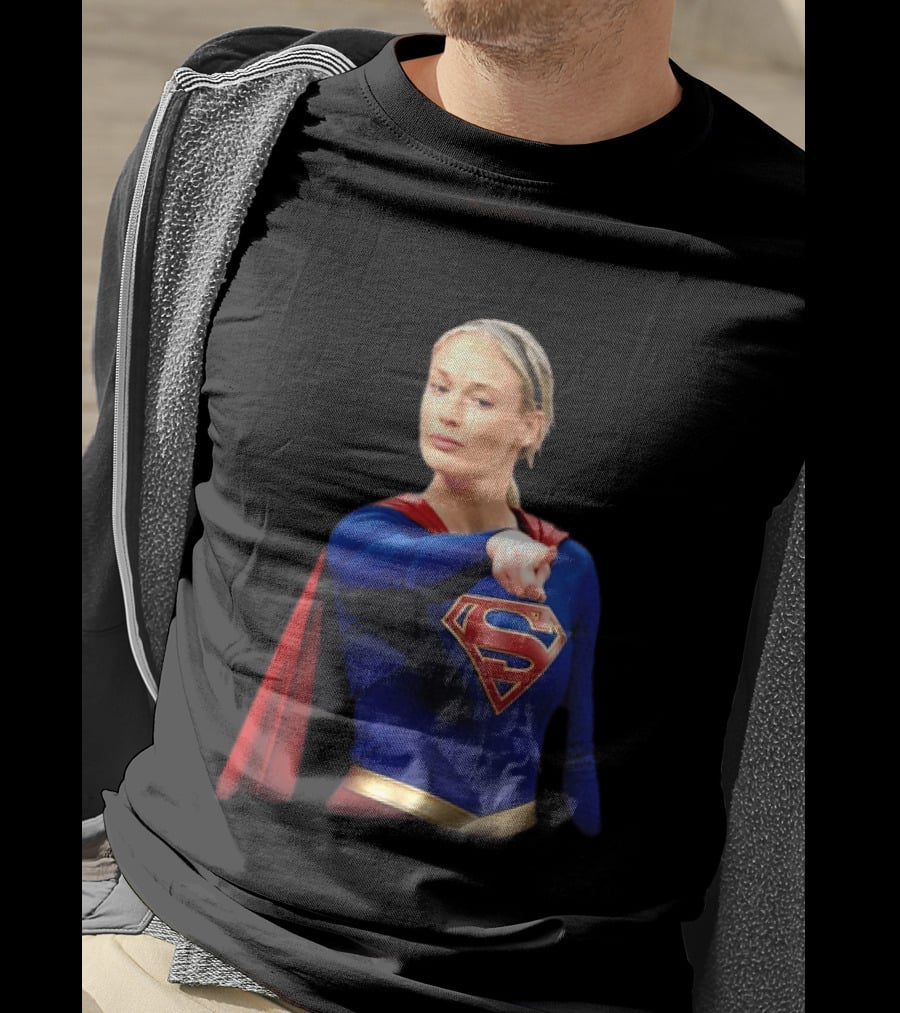 Supergirl Sophie Cunningham Pointing Indiana Fever WNBA T-Shirt