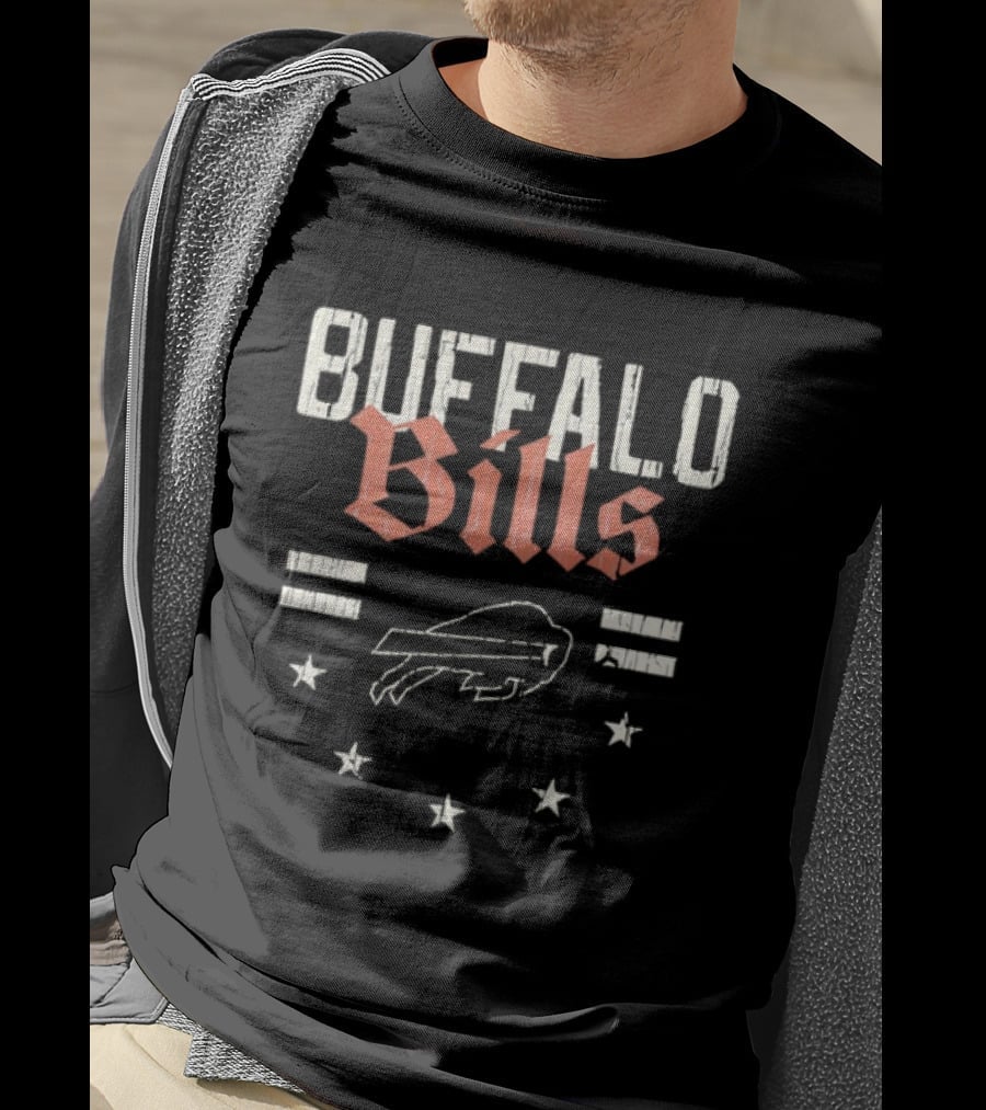 Buffalo Bills Americana Patriotic Stars And Stripes Team Pride T-Shirt