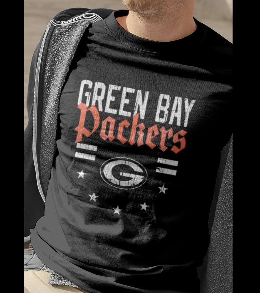 Green Bay Packers G Americana Patriotic Stars T-Shirt