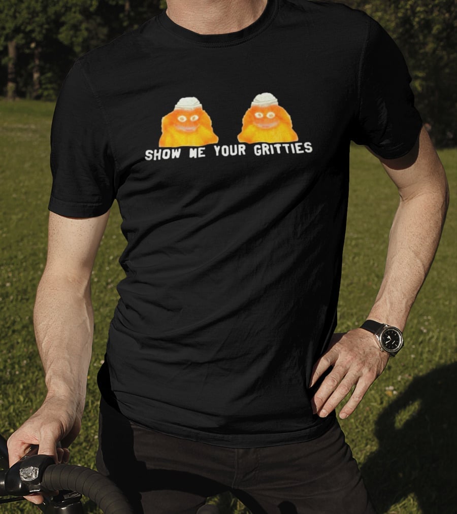 Show Me Your Gritties Iconic Orange Mascot Humor T-Shirt