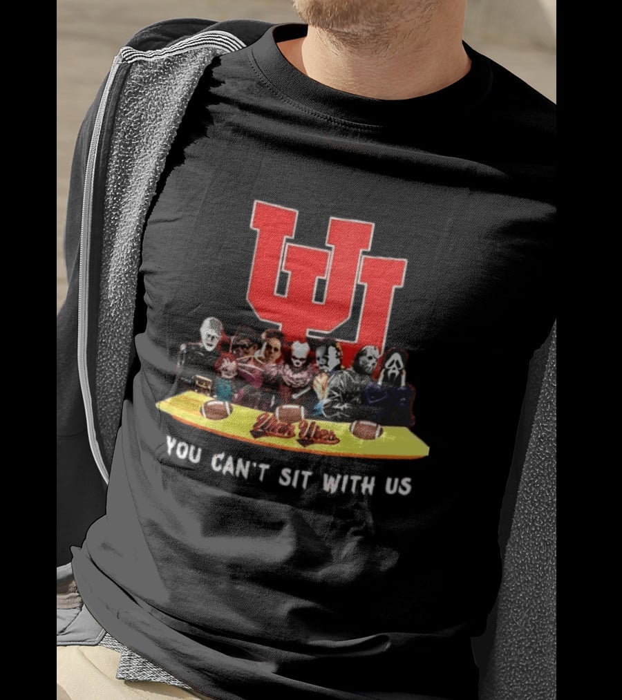 Utah Utes Halloween 2025 Horror Characters You Can't Sit With Us T-Shirt