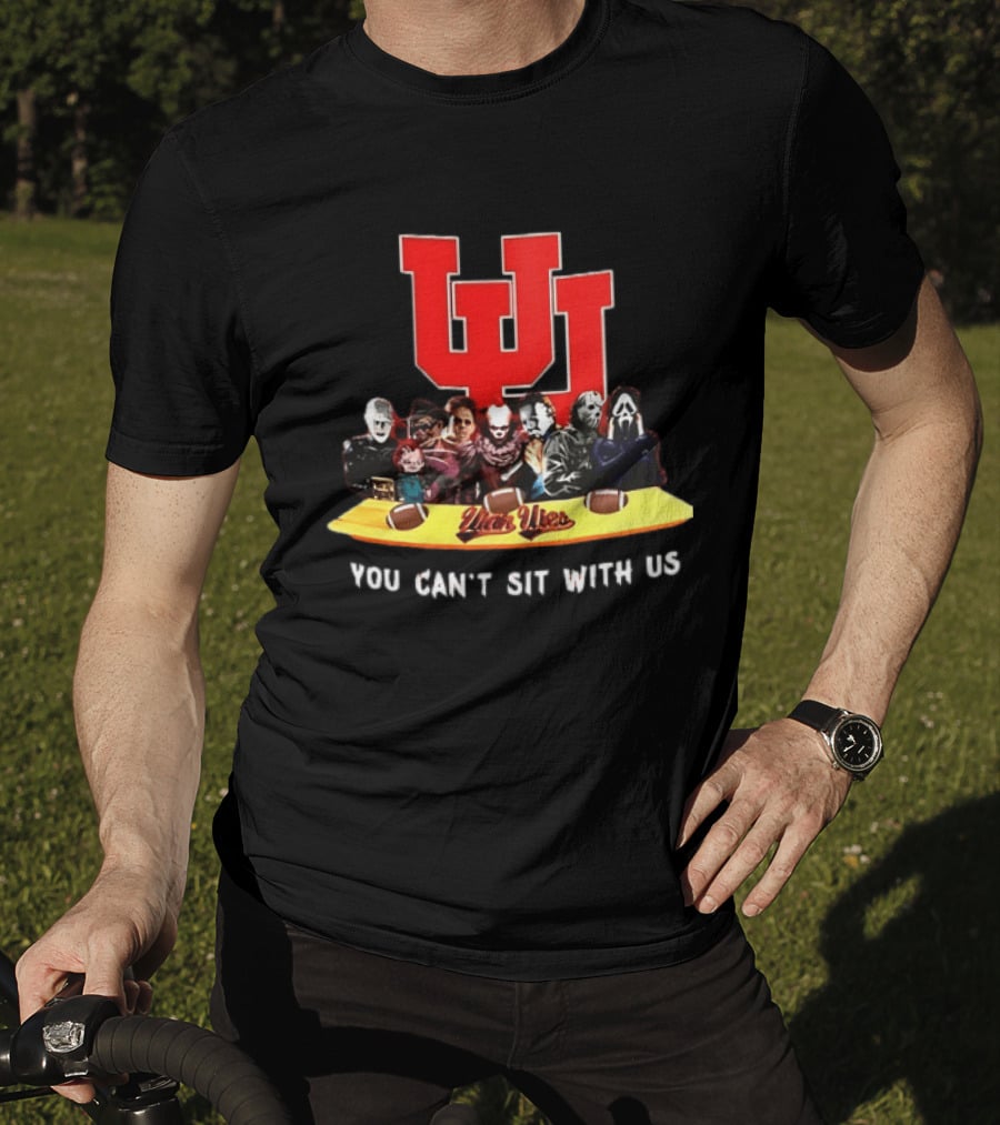 Utah Utes Halloween 2025 Horror Characters You Can't Sit With Us T-Shirt