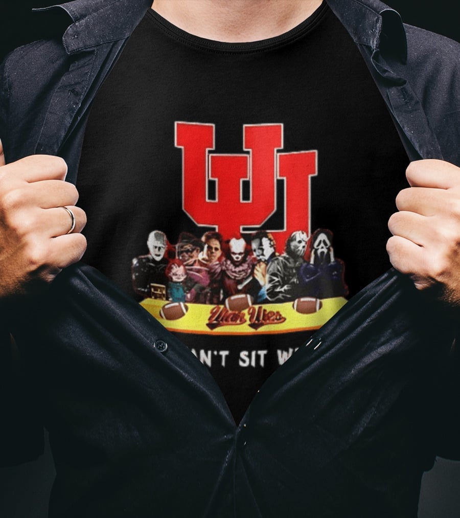 Utah Utes Halloween 2025 Horror Characters You Can't Sit With Us T-Shirt