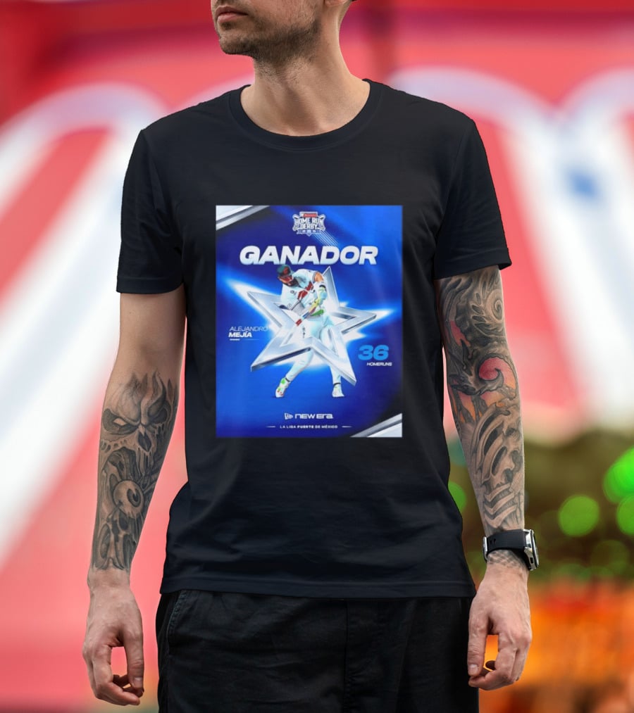 Ganador Alejandro Mejía Home Run Derby 36 Homeruns La Liga Fuerte De México T-Shirt