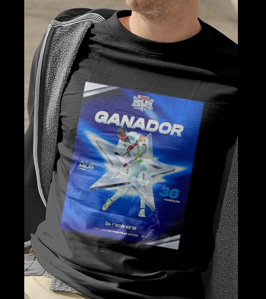 Ganador Alejandro Mejía Home Run Derby 36 Homeruns La Liga Fuerte De México T-Shirt