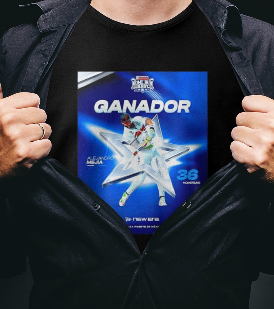 Ganador Alejandro Mejía Home Run Derby 36 Homeruns La Liga Fuerte De México T-Shirt