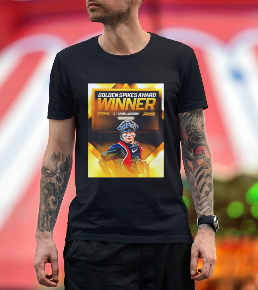 Golden Spikes Award Winner Daniel Jackson Georgia Catcher T-Shirt
