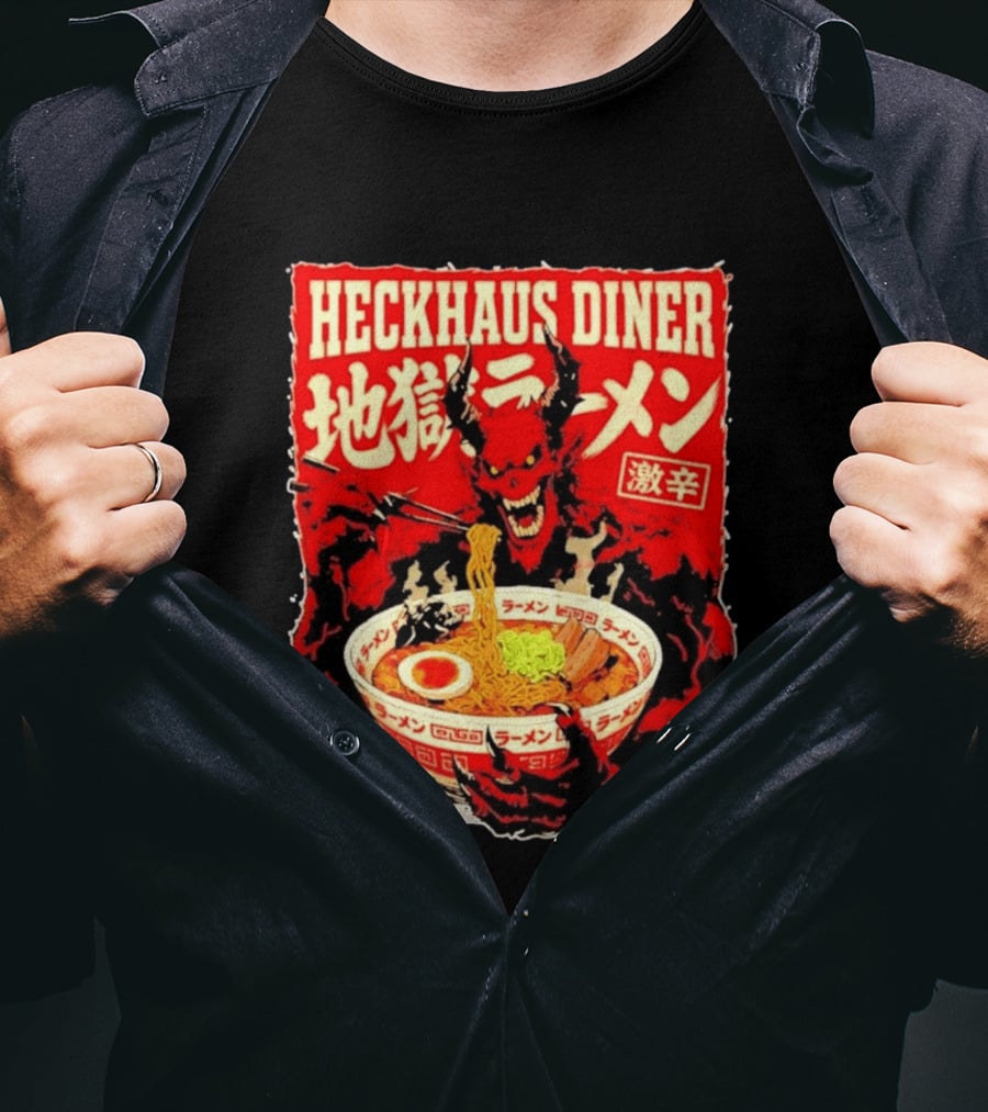 Heckhaus Diner Hell Ramen Devil Spicy Challenge T-Shirt