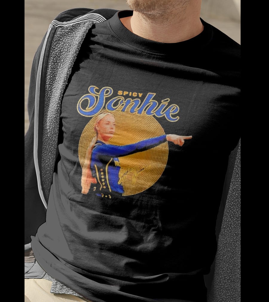 Spicy Sonhie Sophie Cunningham Signature Indiana Fever Basketball T-Shirt