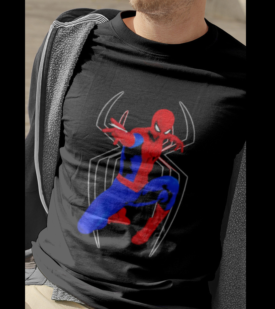 Spider Man Marvel Web Shooting Comic Book Action T-Shirt