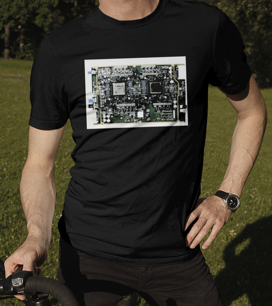 Tesla HW4 Brain Circuit Board Computer Chip Technology T-Shirt