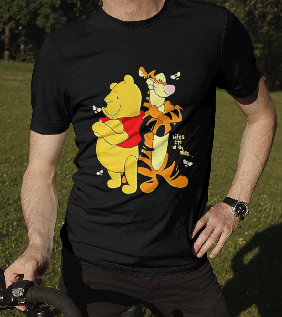 Lifes Better With Homies Winnie The Pooh And Tigger Bees T-Shirt