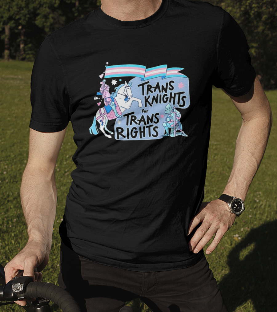 Trans Knights For Trans Rights LGBTQ+ Pride Horseback Armor T-Shirt
