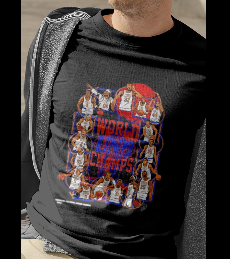 New York Knicks World Champs UND Basketball Players Team T-Shirt