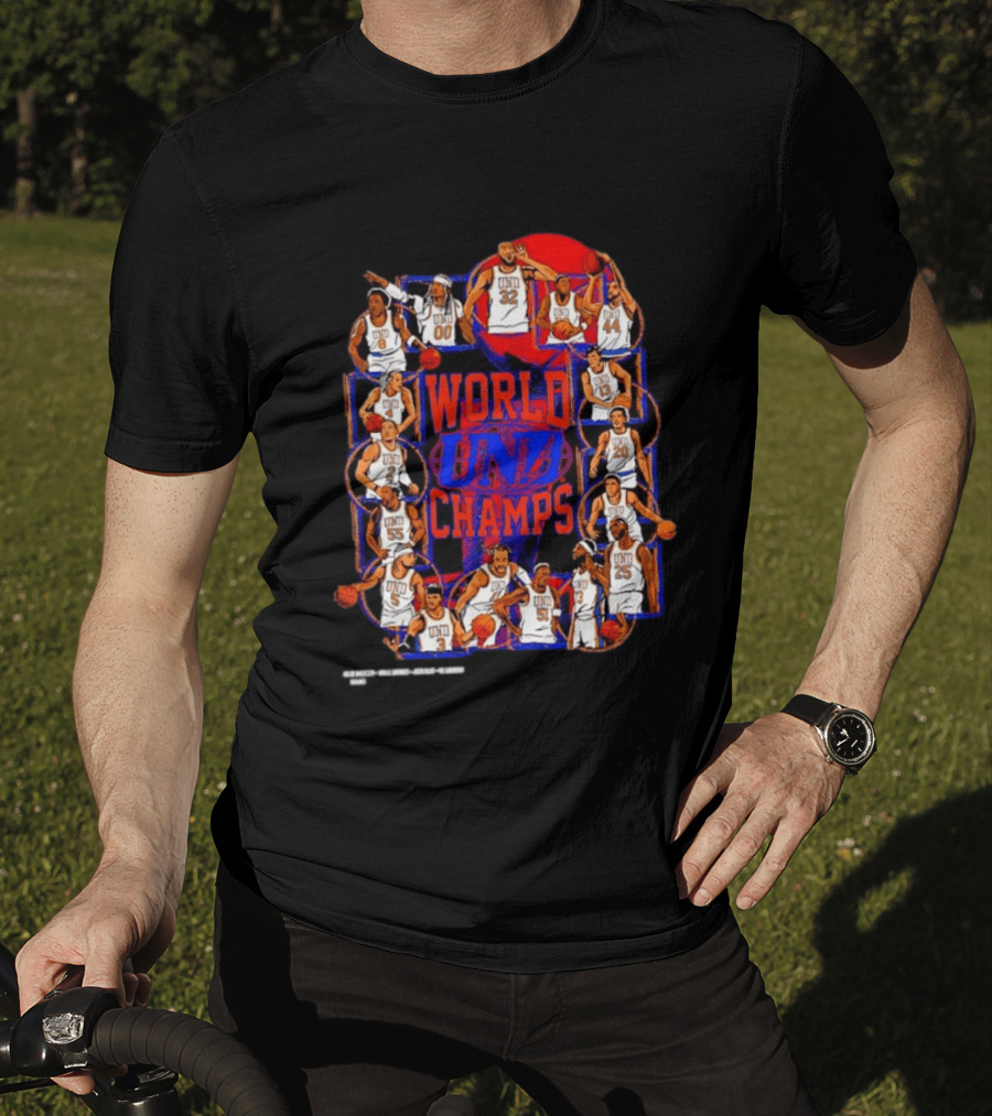 New York Knicks World Champs UND Basketball Players Team T-Shirt