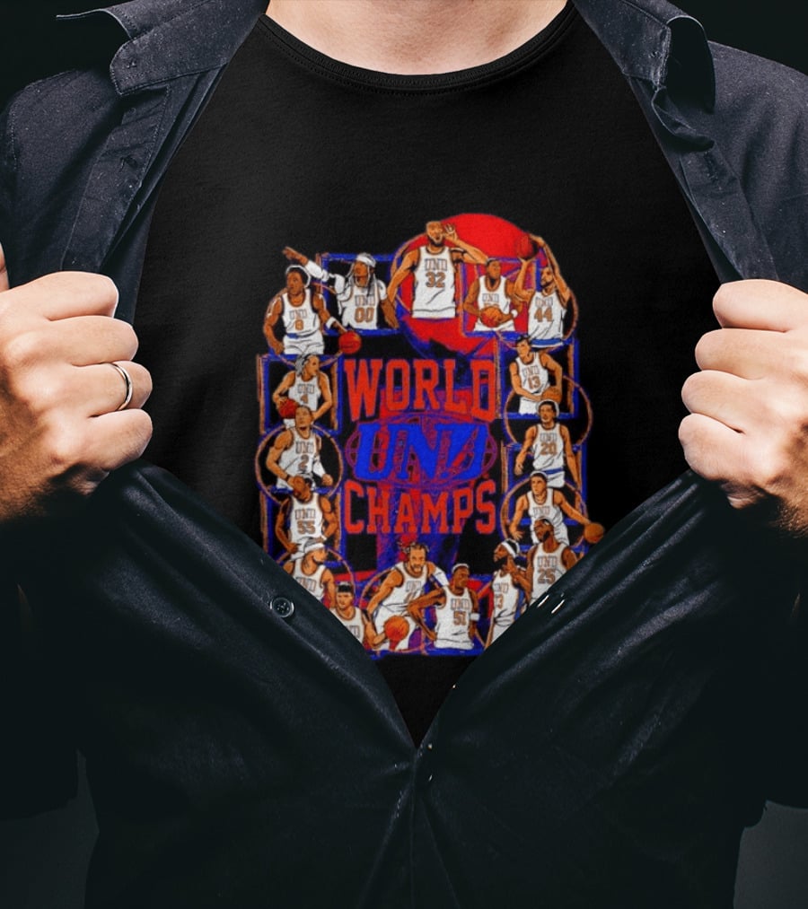 New York Knicks World Champs UND Basketball Players Team T-Shirt