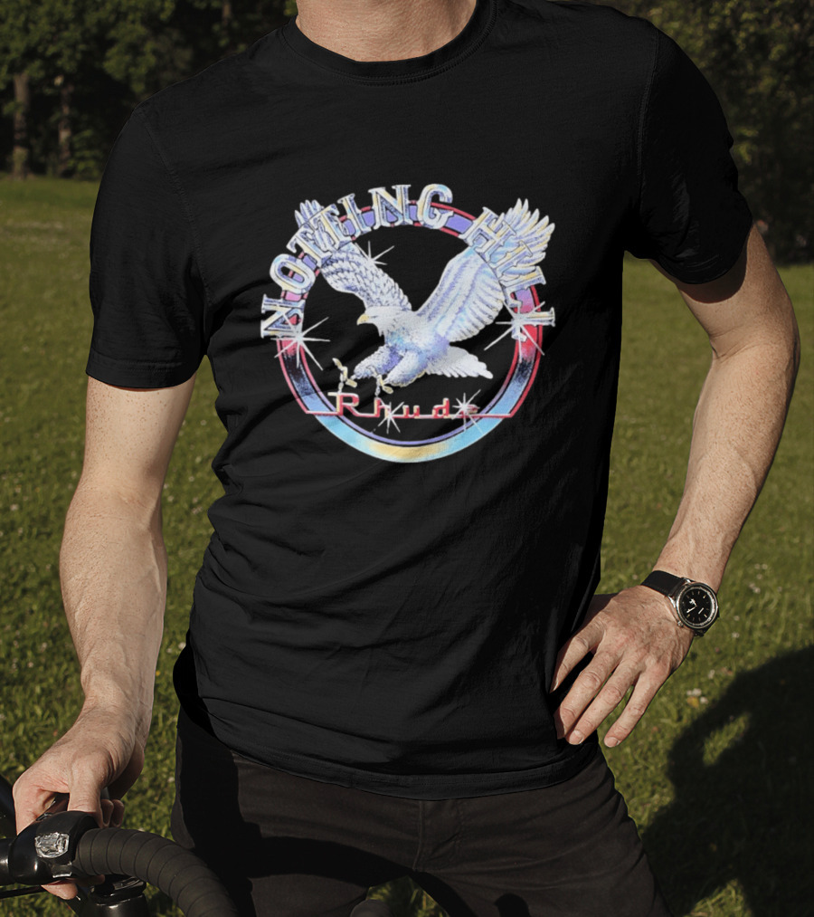 Notting Hill Blue And White Eagle With Red Circle And Stars T-Shirt