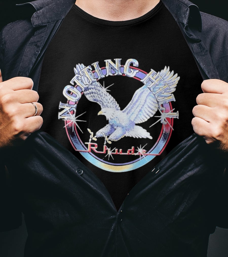 Notting Hill Blue And White Eagle With Red Circle And Stars T-Shirt