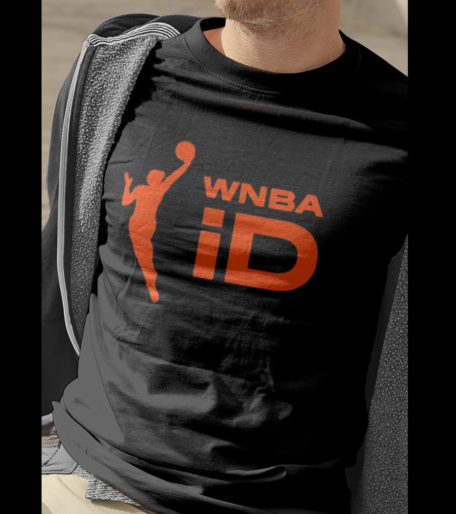 WNBA ID Basketball Silhouette Orange T-Shirt