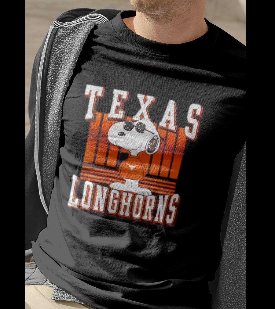 Texas Longhorns Snoopy Sunglasses Peanuts T-Shirt