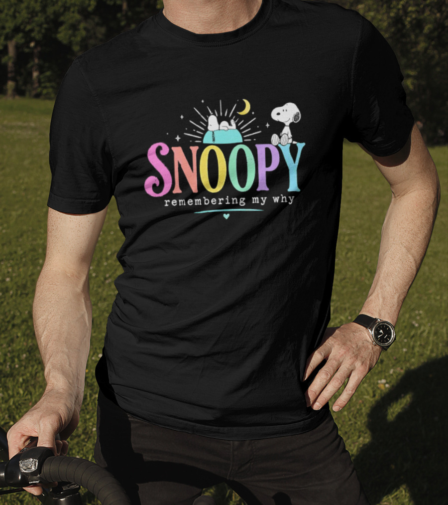 Snoopy Remembering My Why Peanuts Moonlight Dreaming T-Shirt