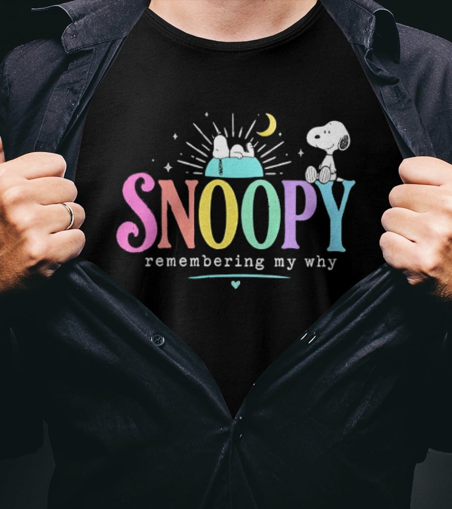 Snoopy Remembering My Why Peanuts Moonlight Dreaming T-Shirt