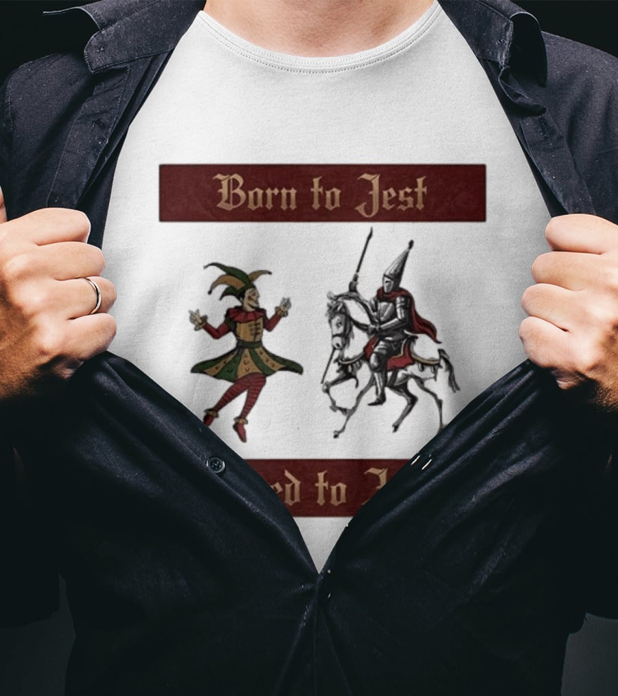 Born To Jest Forced To Joust Medieval Jester Knight T-Shirt