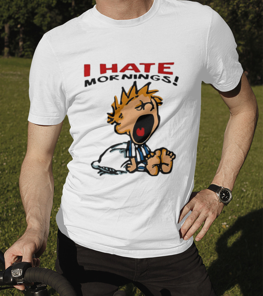 Calvin I Hate Mornings Comic T-Shirt