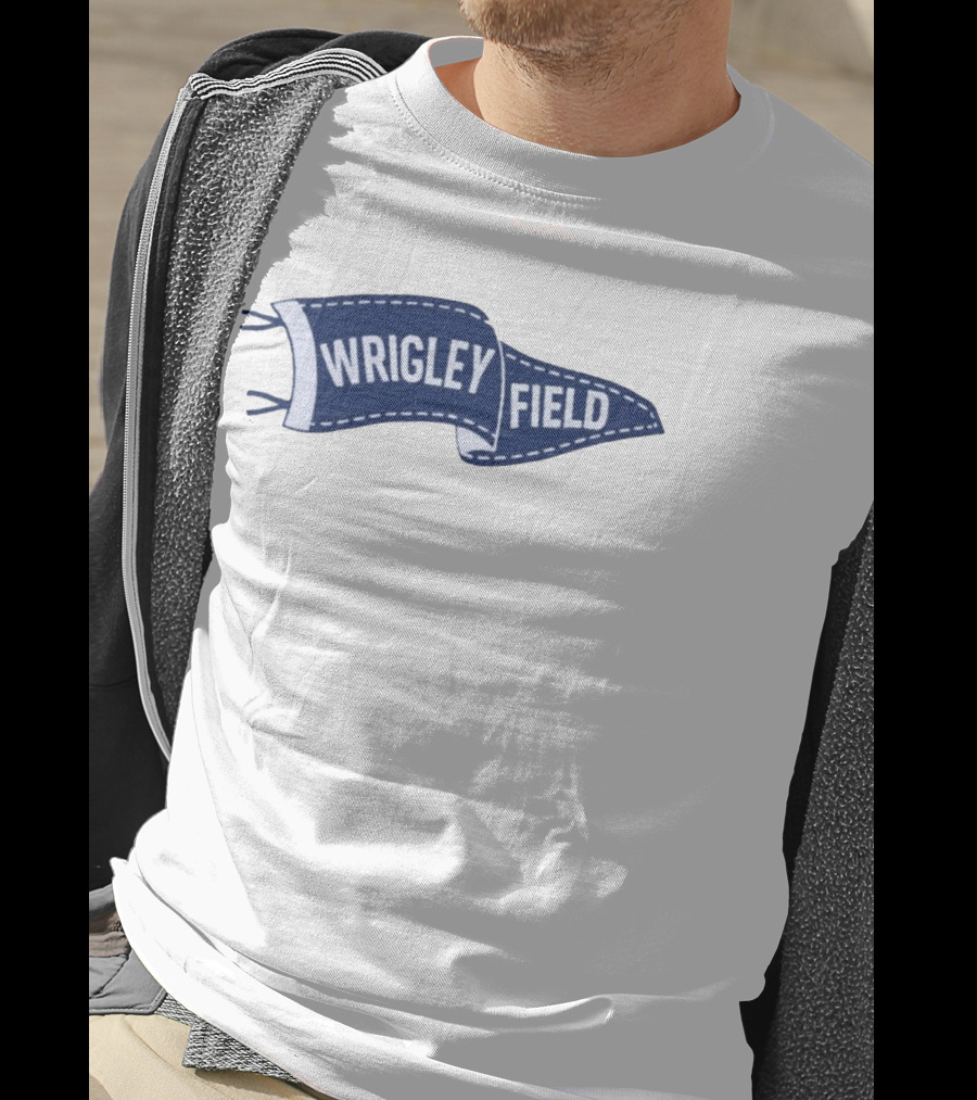 Wrigley Field Pennant Vintage Chicago Cubs Memorabilia T-Shirt