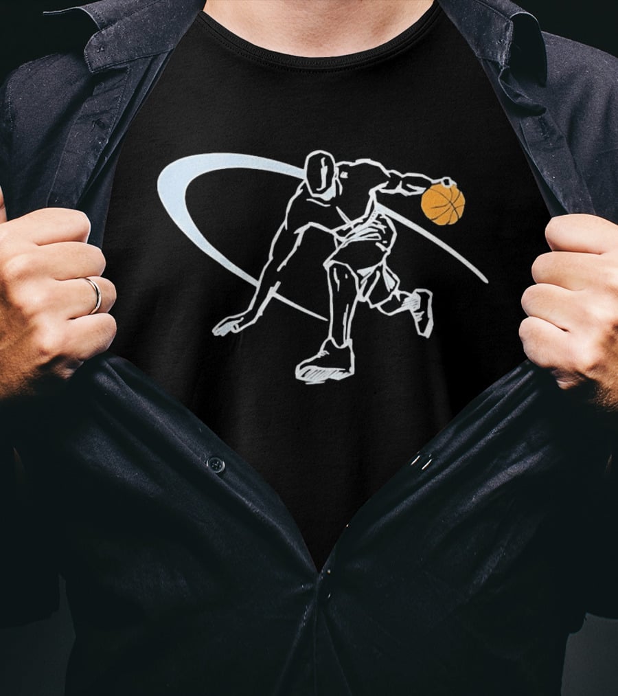 Basketball Player Dribbling Motion With Dynamic Arc T-Shirt