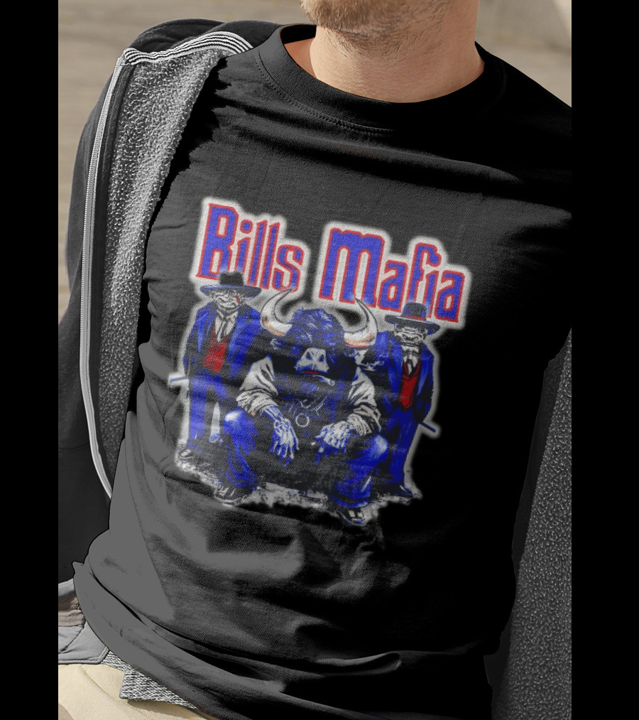 Bills Mafia Buffalo Bull Gangster Trio T-Shirt
