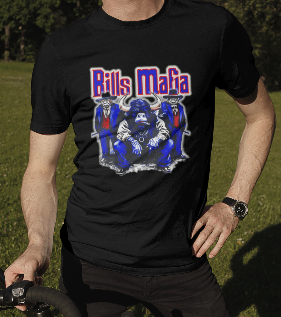 Bills Mafia Buffalo Bull Gangster Trio T-Shirt