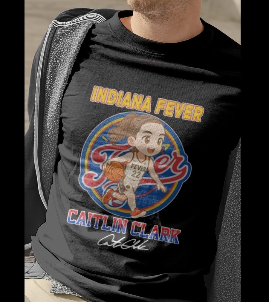Indiana Fever Basketball Caitlin Clark Chibi Anime T-Shirt