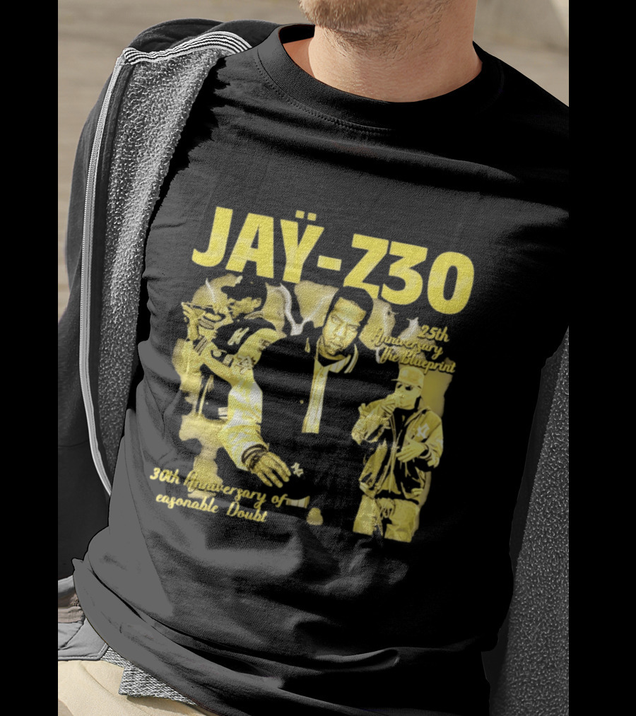 Jay Z30 Celebrating 25th Anniversary The Blueprint 30th Anniversary Reasonable Doubt T-Shirt