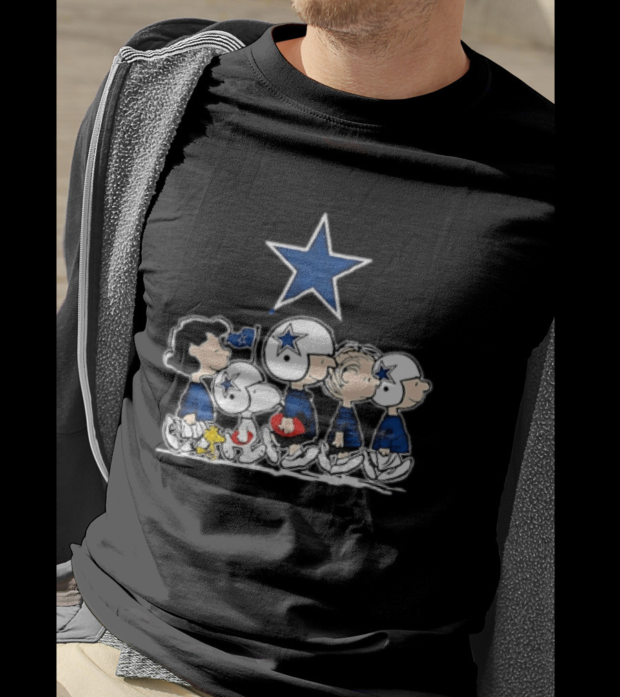 Abbey Road Dallas Cowboys Peanuts Characters Star T-Shirt