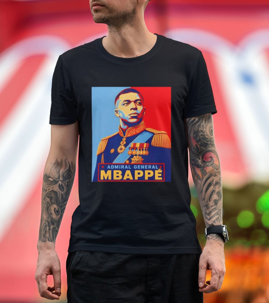 Admiral General Mbappe Propaganda Football T-Shirt