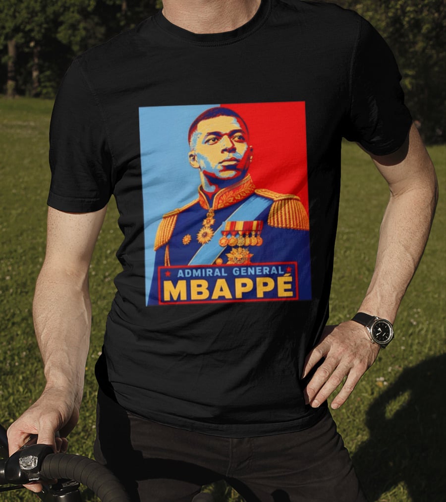 Admiral General Mbappe Propaganda Football T-Shirt