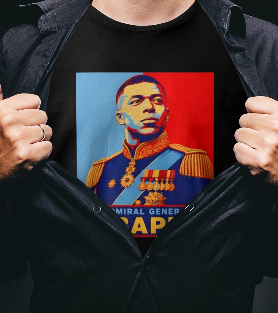 Admiral General Mbappe Propaganda Football T-Shirt