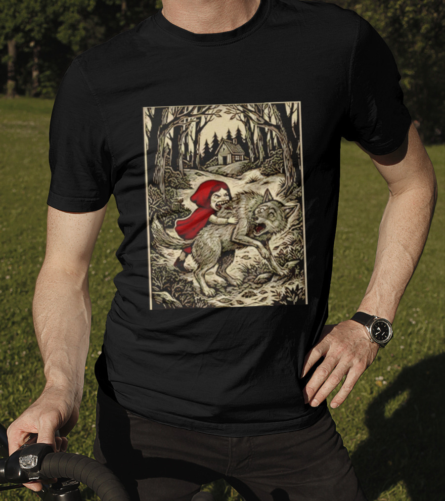 Little Red Riding Hood Humor Inverted Stories Wolf Reversal T-Shirt