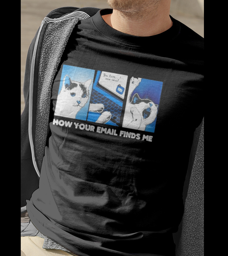 You Have New Email How Your Email Finds Me Cat T-Shirt